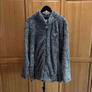 Cozy Gray Sherpa Jacket
